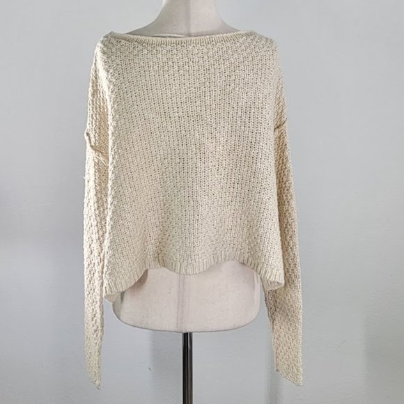 FREE PEOPLE  changing tides cropped sweater Sz XS NEW - Picture 7 of 10
